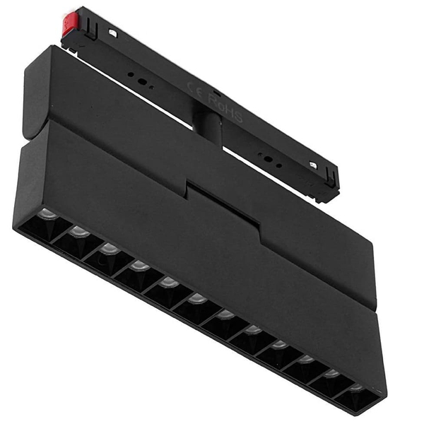 Lampa do szyn magnetycznych 3-fazowych 483 Domeno LED 12W 3000K czarna