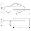 Ścienny kinkiet Kids Car 21-84798 LED 5W 4000K półka niebieski drewno