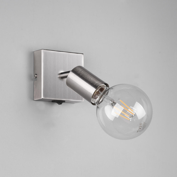 Ścienna LAMPA loftowa VANNES  R80181707 RL Light kinkiet OPRAWA metalowa reflektorek regulowany nikiel mat