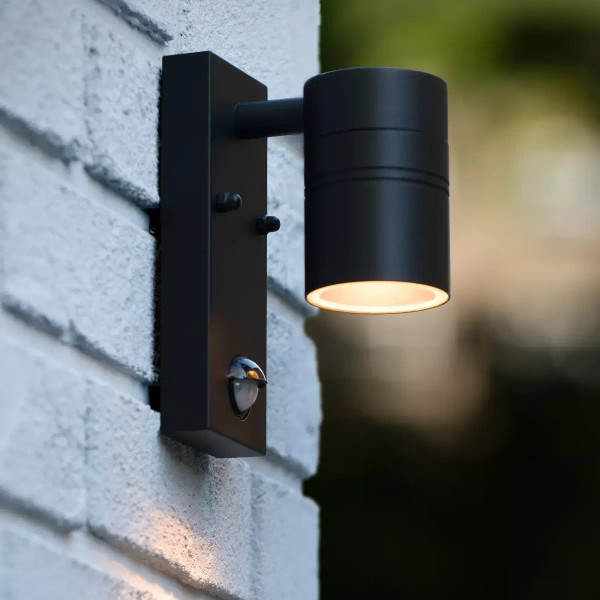 Lampa ścienna balkonowa ARNE-LED 14866/05/30 Lucide IP44 tubka czarna