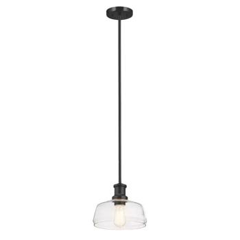 Wisząca lampa do kuchni Nottinghill grafitowa klasyczna szklana ELS-NOTTINGHILL-P-GR