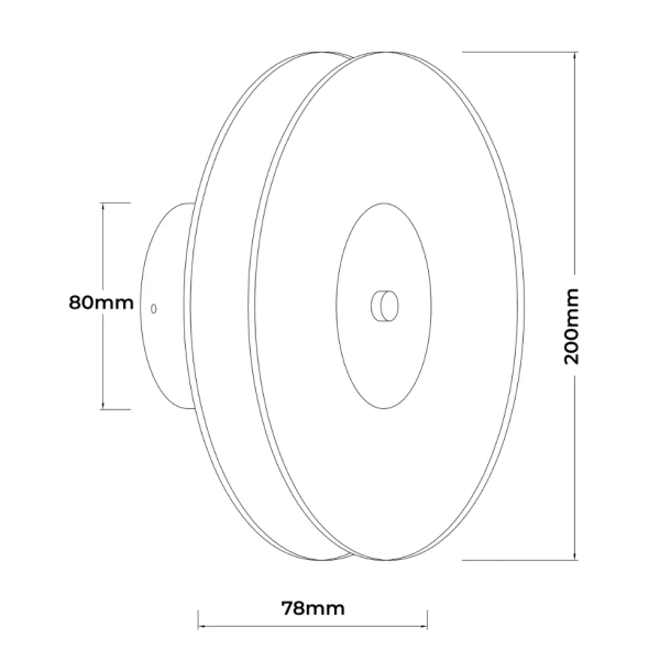 Szklany kinkiet ścienny Casy LP-3176/1W SM LED 6W CCT przydymiony czarny