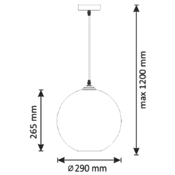 Loftowa LAMPA wisząca UMEA industrialna OPRAWA kula ZWIS sznur beżowy czarny