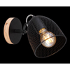 Ścienna lampa ruchoma Josina 54034-1 druciana czarna drewno