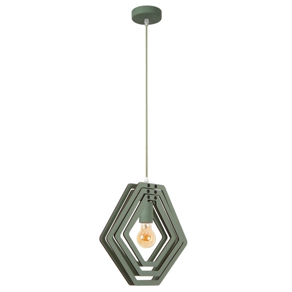 Geometryczna lampa wisząca Mauro 77489/01/33 MDF zielona