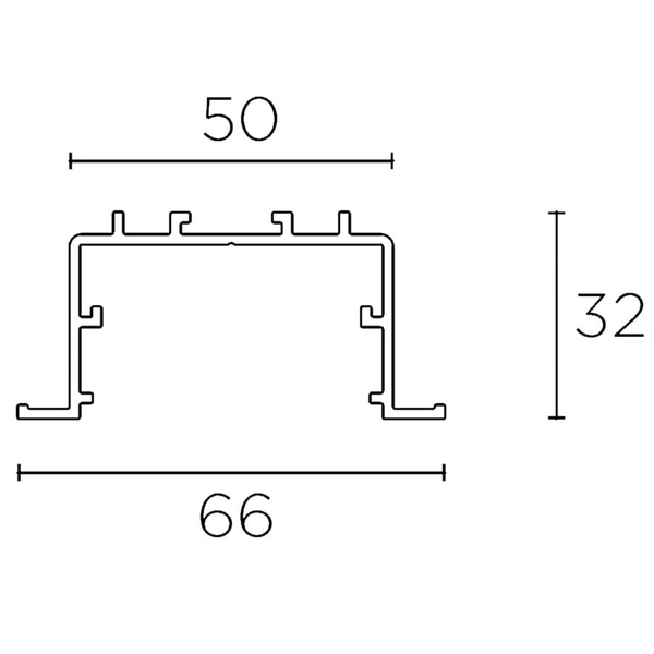 Wpust liniowy Lupinus 2120013102-1 Elkim LED 32W 3000K podłużna biała