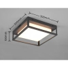 Plafon WITHAM 677860142 antracytowy LED 14W 2300-4000K kwadratowy