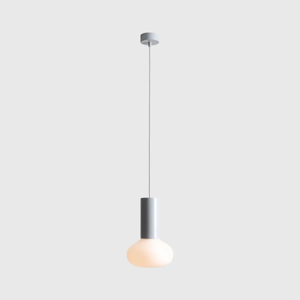 Pojedyncza lampa wisząca owalna Flo Grey S 7000G22_S szara