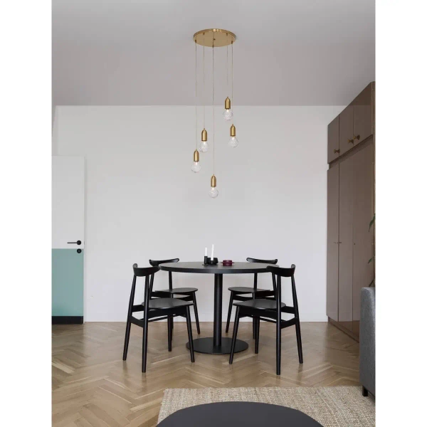 Wisząca lampa glamour Bani do jadalni nad stół złota