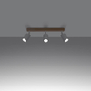 Lampa sufitowa potrójna Verdo SL.1288 tubki drewniana biała