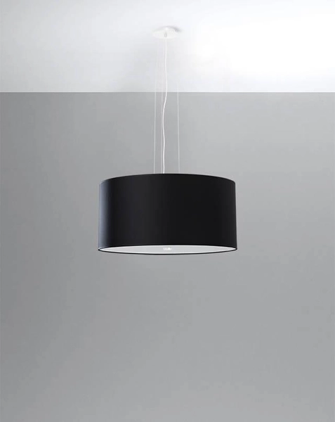 LAMPA wisząca SL.0744 abażurowa OPRAWA zwis okrągły czarny