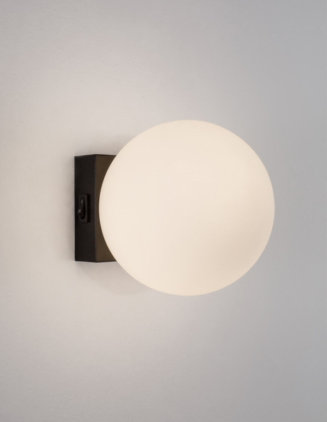 Ścienna lampa UBEDA LE42966 LED 6W 3200K szklana kula biała czarna