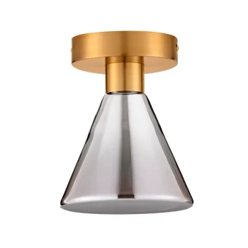 Szklana lampa sufitowa SARDUNO LE45143 LED 8W 3000K złoto szara