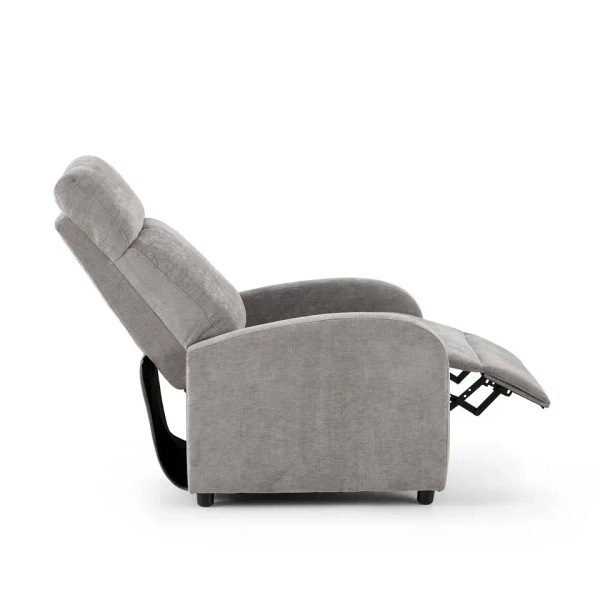 Fotel wypoczynkowy RELAX PREMIUM jasnoszary KH1501100392 z podnóżkiem