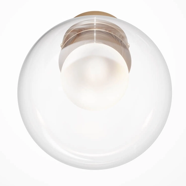 Naścienna lampa kula Basic form MOD521WL-01G3 Maytoni złoty przezroczysty