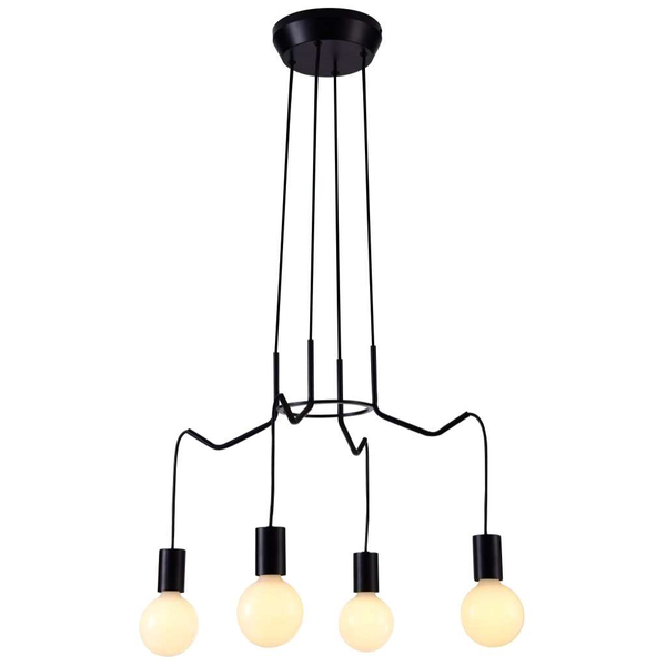 Lampa wisząca BASSO 34-71019 industrialna zwis metalowy pająk czarny