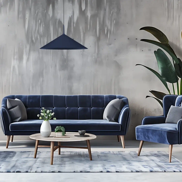 Regulowana wisząca lampa CAPITAL MLP0950 stożek na korytarz niebieska