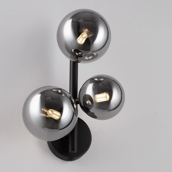 Loftowa lampa ścienna Parla LE43389 czarna szara