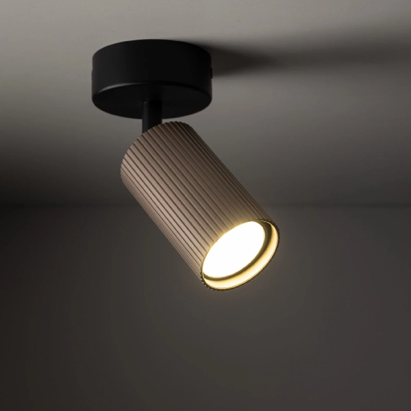Regulowana sufitowa lampa Tune 16146 tubka żebrowana brązowy
