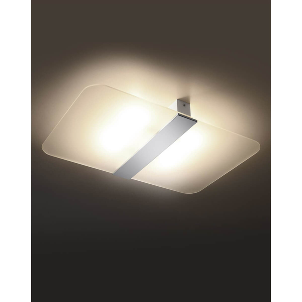 Sufitowa lampa sypialniana SL.1007 biała nad łóżko prostokąt