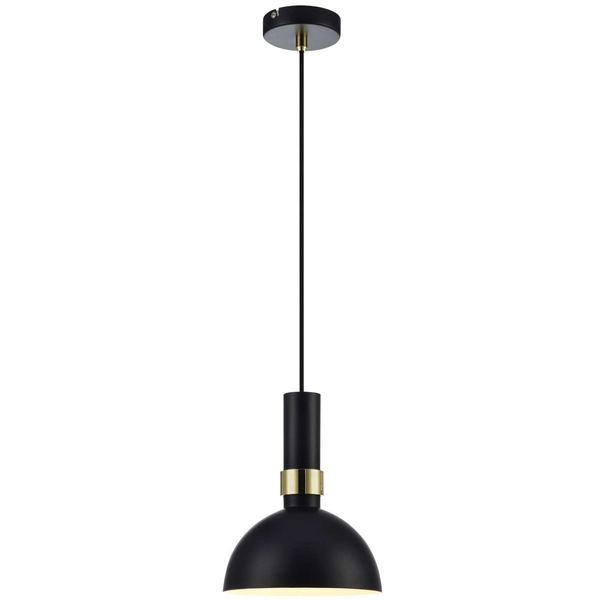 LAMPA wisząca LARRY 106974 Markslojd metalowa OPRAWA zwis kopuła mosiądz czarna