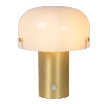 Stołowa lampka TIMON 05538/01/02 Lucide grzybek do salonu złota biała