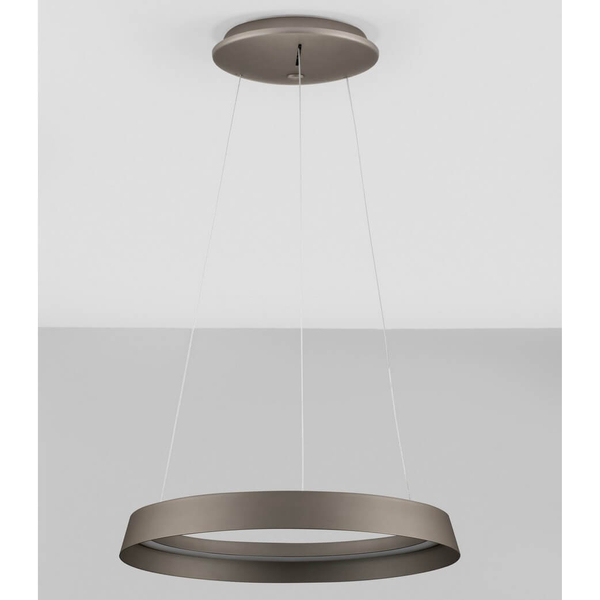 Lampa wisząca nad łóżko BATALLAS LE44787 LED 38W 3000K ring brązowy