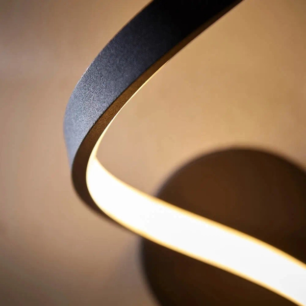 Ścienna lampa wstążka Astral 95601 LED 12W 3000K IP44 czarny biały