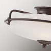 Sufitowa lampa szklana Griffin QZ-GRIFFIN-F-PN Quoizel klasyczna brązowa biała