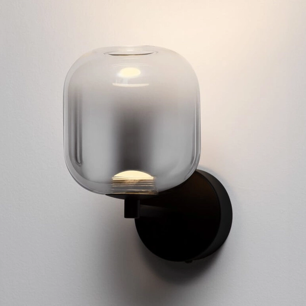 Przyścienny kinkiet szklany ANUCO LE44613 LED 3W 3000K do salonu szary