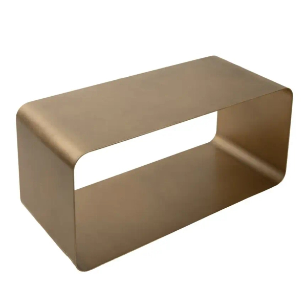Metalowy stolik kawowy NOURA MM001501100368 złoty do salonu 40cm