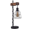 Biurkowa lampa retro REDA TB-4793-1-L stołowa industrialna drewno czarna
