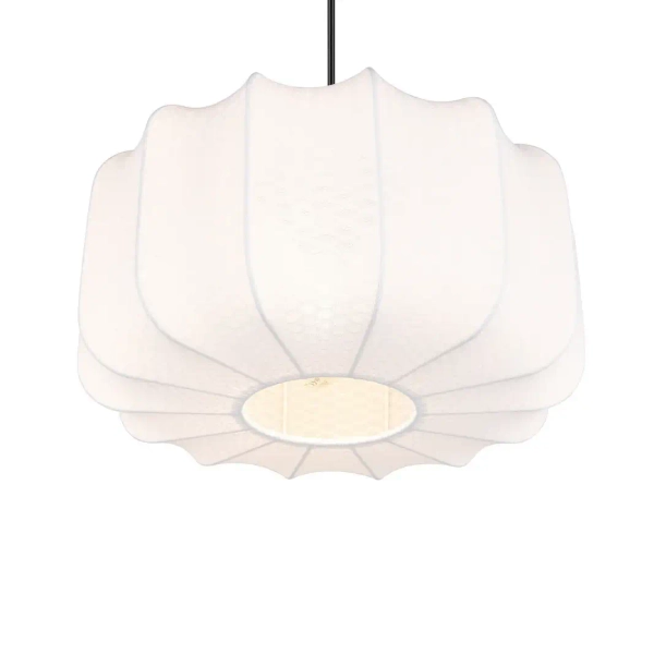 Salonowa lampa wisząca MADELINE R31971901 materiałowa czarny biały