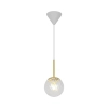 Szklana lampa wisząca Chisell 2312053035 kulista nad stół mosiądz
