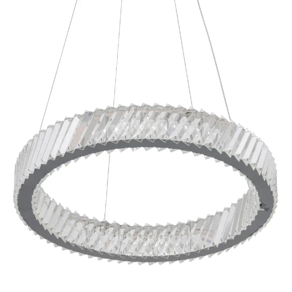 Kryształowa lampa wisząca LUXORA 11705 LED 30W 3000K glamour nikiel