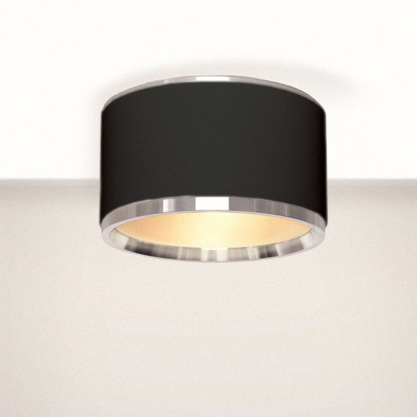 Okrągły plafon Reti 310403131 Elkim LED 20W 3000K do salonu aluminium czarny