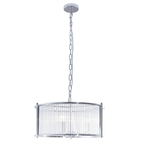 Wisząca lampa szklana Marmo 2200131P-L Zumaline na łańcuchu chrom