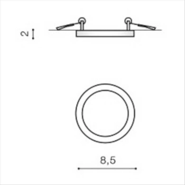 Lampa podtynkowa Slim AZ2831 LED 6W 3000K wpust do zabudowy biała