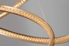Salonowa lampa wisząca Brighton LED 55W z kryształkami złota