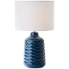 Stołowa lampka do sypialni Ilysa 94569/73 z abażurem biała niebieska