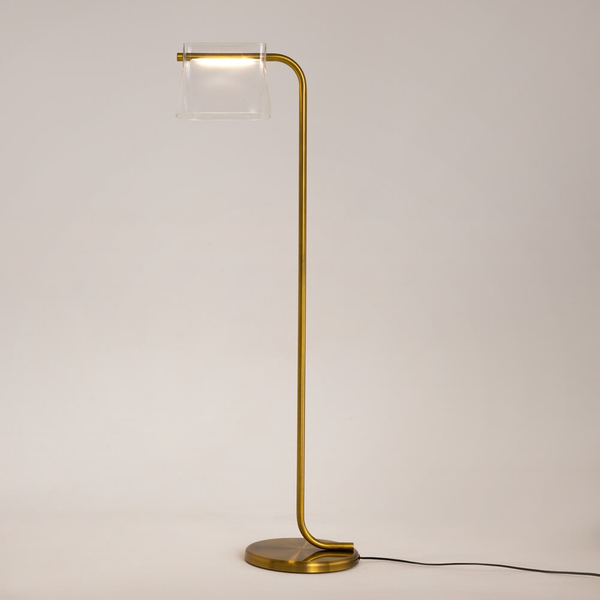 Stojąca lampa Cabaret MOD170FL-L8BS3K LED 8W 3000K mosiądz przezroczysty