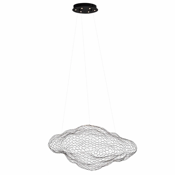 Druciana lampa wisząca STARDUST P0525D Maxlight LED 14W 3000K do salonu czarny