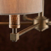 Wielopunktowa lampa wisząca Indara 71345 Endon z abażurkami brąz beżowa