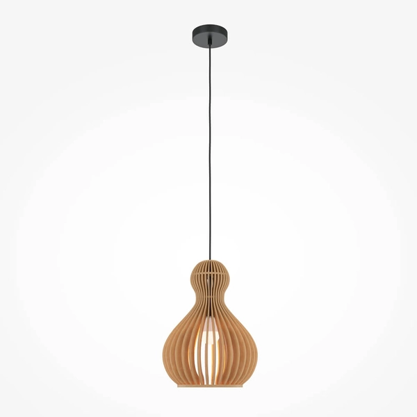 Lampa wisząca Roots MOD192PL-01W1 Maytoni ekologiczna do kuchni czarna beżowa