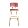 Tapicerowane krzesło barowe Blushed S4523 BLUSH VELVET Richmond Interiors welurowe różowe