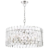 Kryształowa wisząca lampa Entwine ENT0838 do salonu glamour nikiel