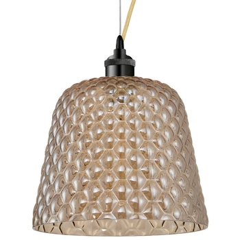 LAMPA wisząca RIO ML5554 Milagro loftowa OPRAWA szklana ZWIS glamour bursztynowy czarny