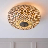 Lampa sufitowa tiffany Mille Feux 64276 dekoracyjna szklana brązowa beżowa