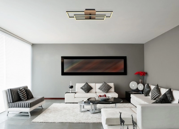 Lampa sufitowa Kendra 67276-18 LED 18W czarna drewno