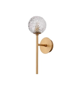 Sypialniany kinkiet glamour Pasto szklany złoty ball